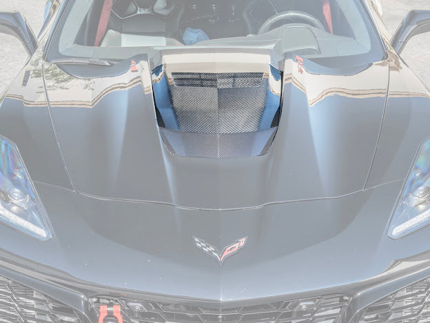 2019 CHEVROLET CORVETTE C7 ZR1 CARBON FIBER HOOD VENT COWL LOUVER